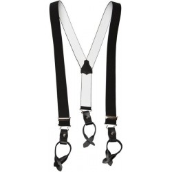 Brede Zwarte Y-bretels voor knoppen