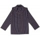 Natskjorte Ambassador, herrenatskjorte med brystlomme i 100% bomuld med brystlomme , blå, rød og hvidstribet.